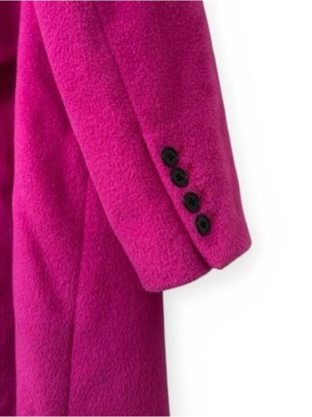 Talbots Bright Fuchsia Wool Pea Coat - Picture 5 of 8